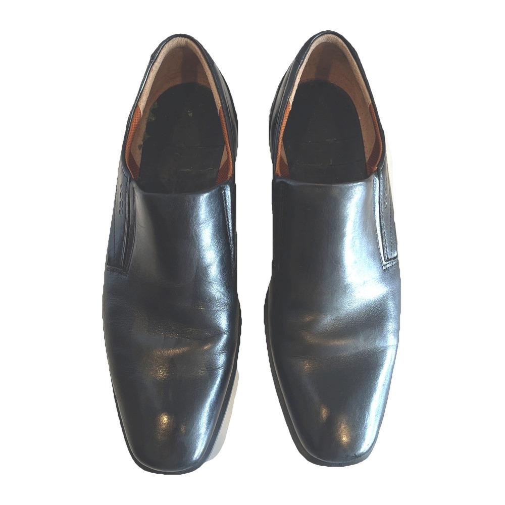 Ecco Black Leather Slip-On Oxford Loafer Shoes Euro 44 | Men's US 10-10.5